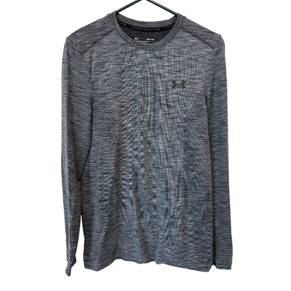 Under Armour Athletic Shirt Size Small Threadborne HeatGear Long Sleeve Tee Gym - Picture 1 of 6